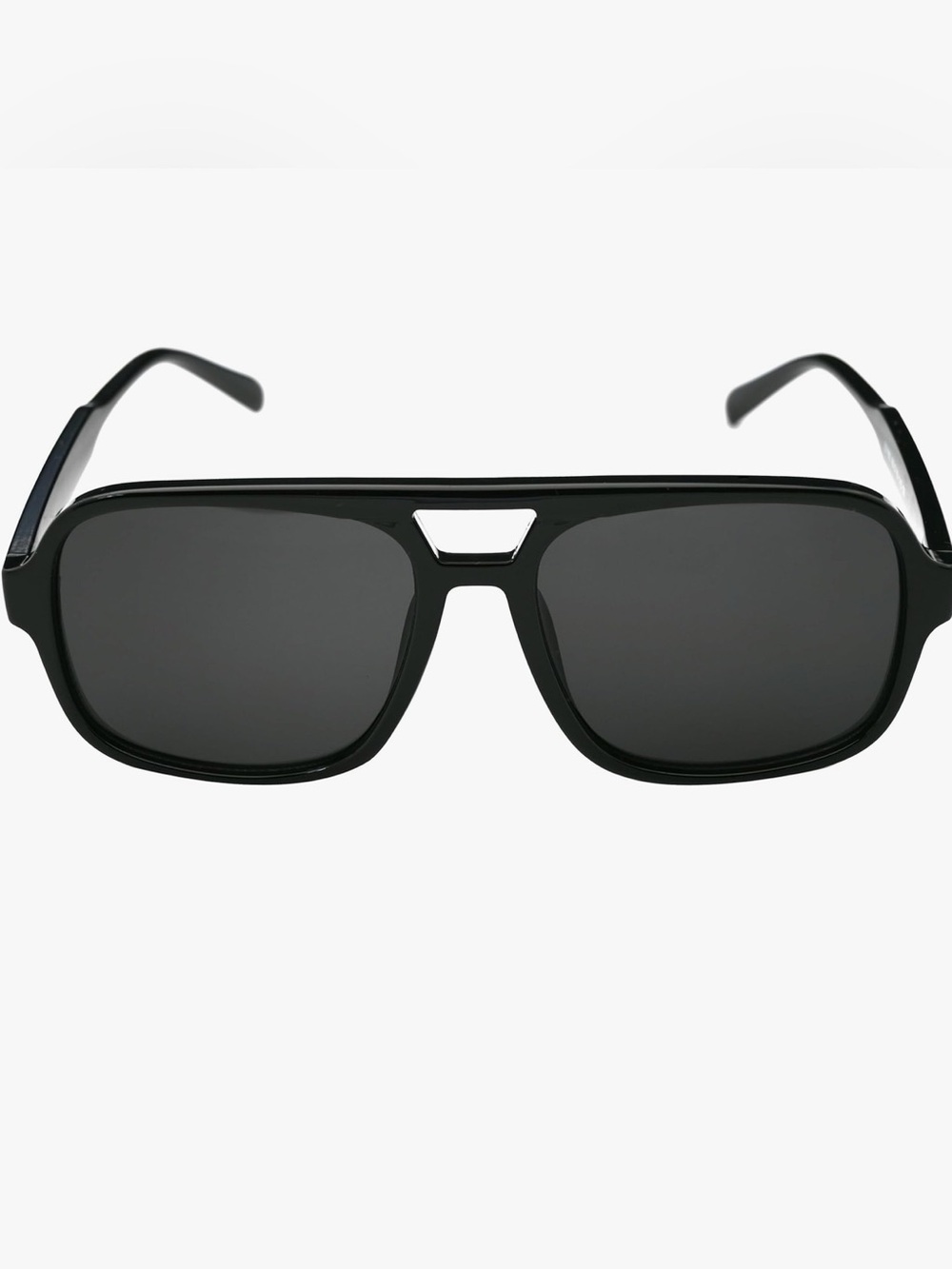 Classic Oversized Aviator Sunglasses-All Black Retro 70s Style Square Frame